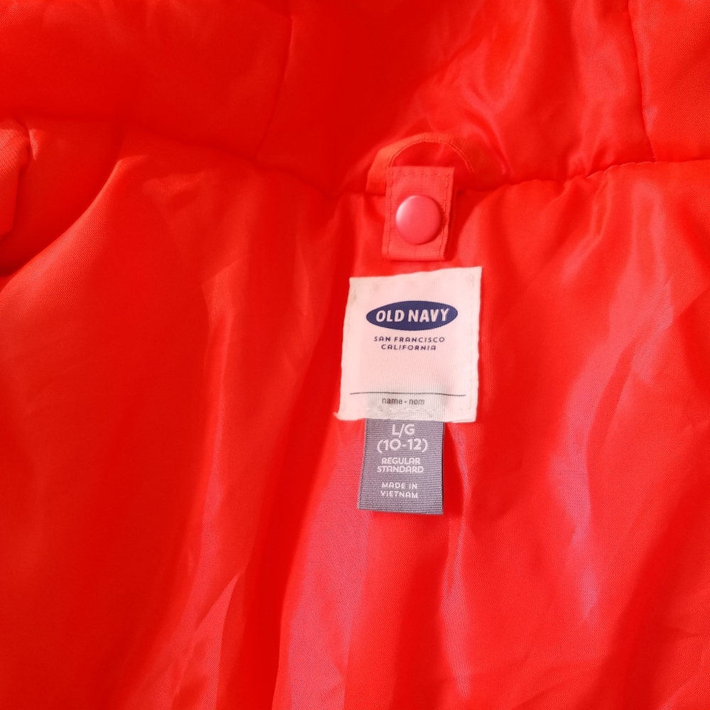Old Navy Orange & Gray Hooded Winter Jacket Coat - Picture 6 of 6